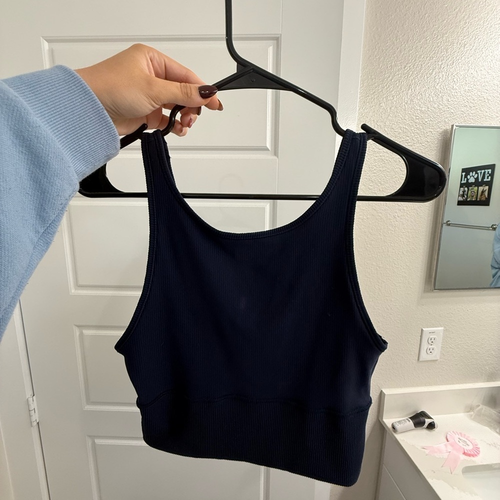 Lululemon Navy Blue Ribbed Tank Top